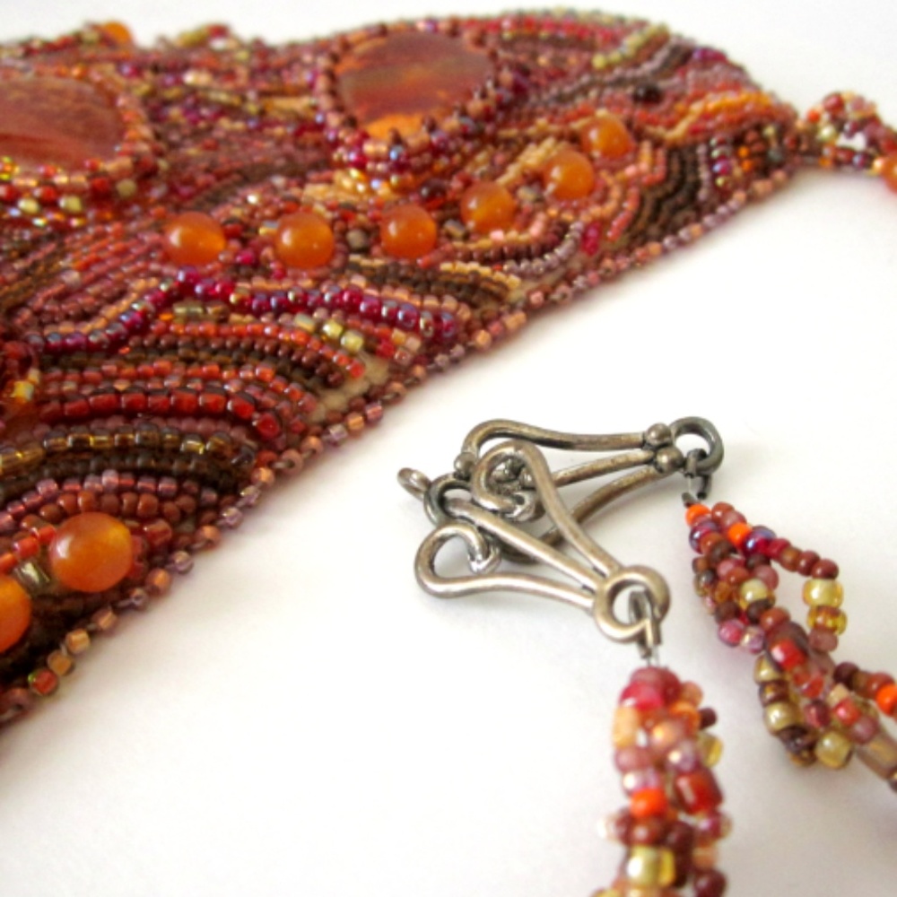 'Sedona' Beaded Art Necklace - Picture 4 of 6
